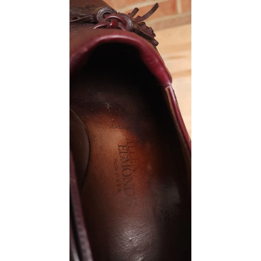Allen Edmonds Arlington Tassel Loafer Shoes Mens Size 9‎ Oxblood Wingtips